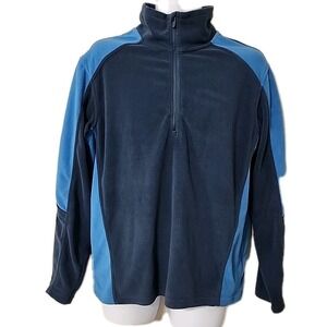 Alpine Design 1/4 Zip Two‎ Tone Blue Pullover Fleece Men's M
